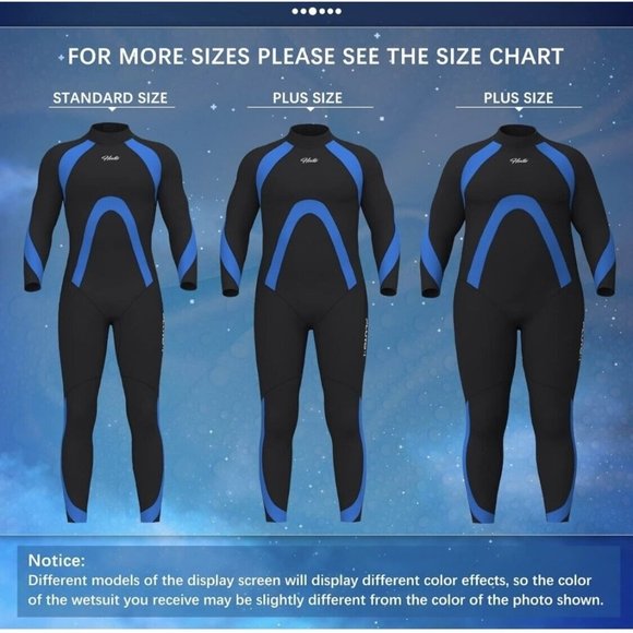 Wetsuit Hevto Men’s 3/2 mm Neoprene Suit Small Full Shorty Surfing Swimming Divi - Picture 2 of 7